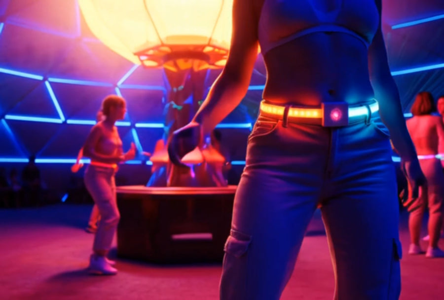 Animated LED Glow Belt | USB-C Rechargeable Light-Up Belt for Raves, Festivals & Nightlife
