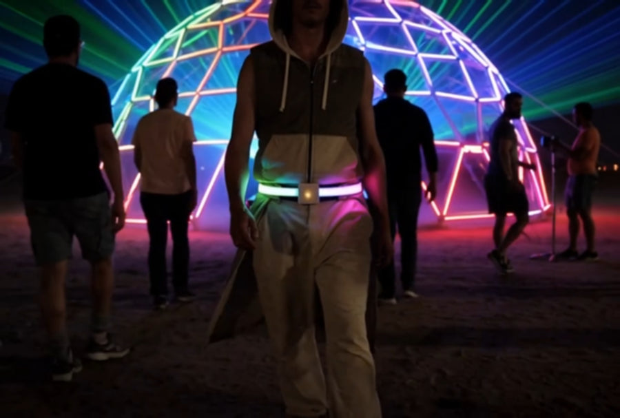 Animated LED Glow Belt | USB-C Rechargeable Light-Up Belt for Raves, Festivals & Nightlife