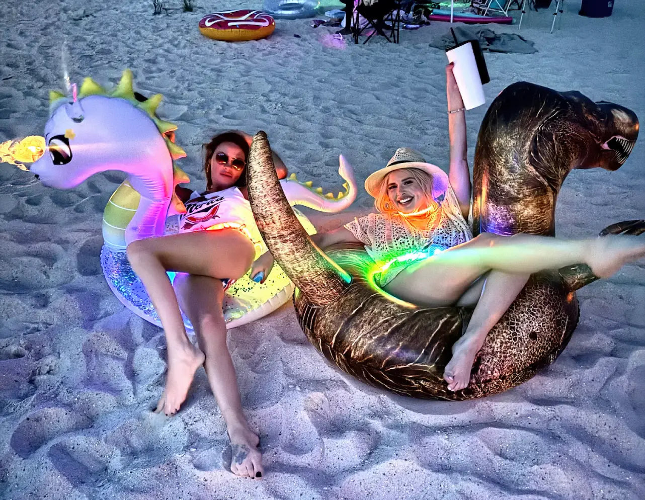 Nion Lights Belts and Chokers on the beach