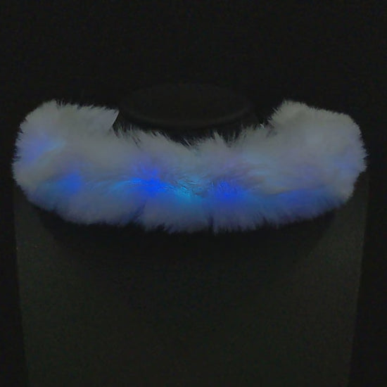 Faux Fur LED Glow Choker with rocker animation