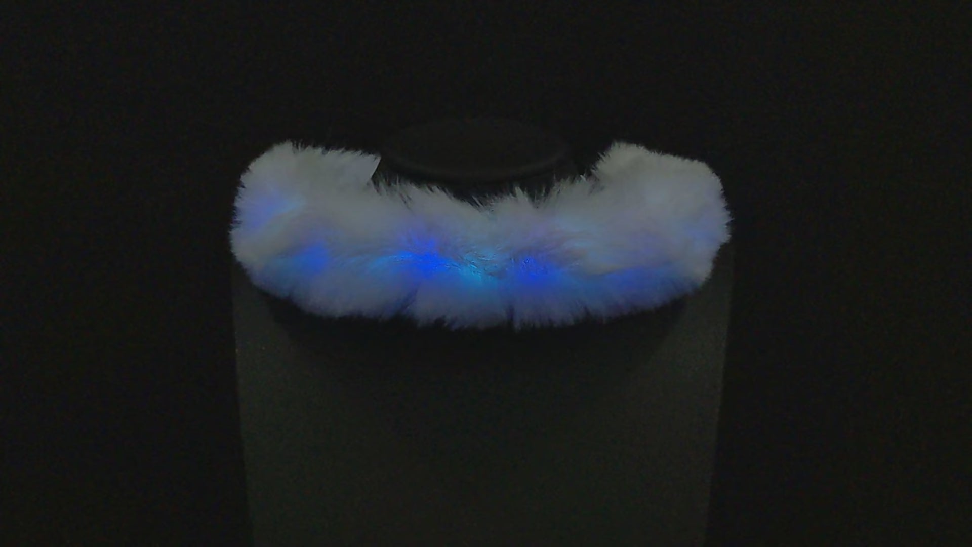 Faux Fur LED Glow Choker with rocker animation